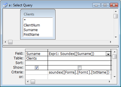 Query screenshot